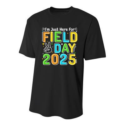 School Field Day Teacher Im Just Here For Field Day 2025 Youth Performance Sprint T-Shirt