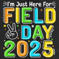School Field Day Teacher Im Just Here For Field Day 2025 Golf Towel