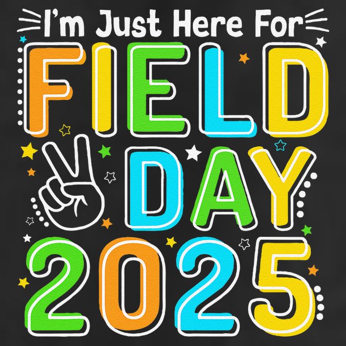School Field Day Teacher Im Just Here For Field Day 2025 Golf Towel