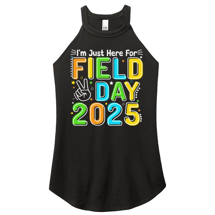 School Field Day Teacher Im Just Here For Field Day 2025 Women's Perfect Tri Rocker Tank