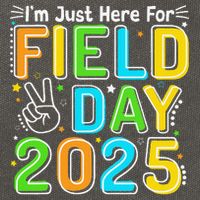 School Field Day Teacher Im Just Here For Field Day 2025 Cotton Canvas Backpack