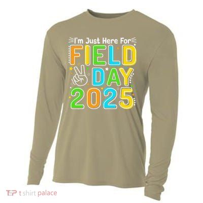 School Field Day Teacher Im Just Here For Field Day 2025 Cooling Performance Long Sleeve Crew
