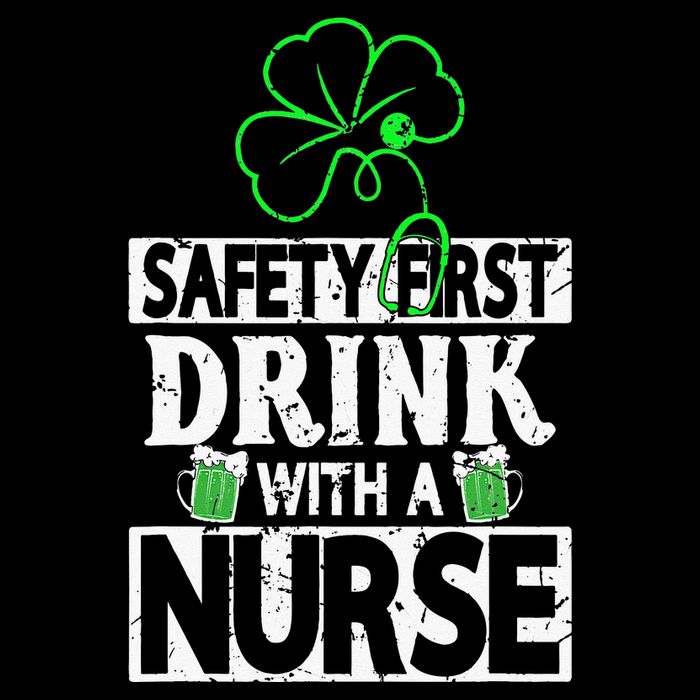 Safety first drink with a Nurse Shenanigan Clover Irishman Flexfit Unipanel Trucker Cap