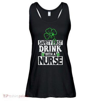 Safety first drink with a Nurse Shenanigan Clover Irishman Ladies Essential Flowy Tank