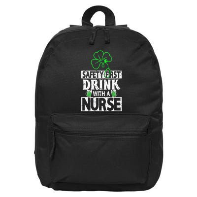 Safety first drink with a Nurse Shenanigan Clover Irishman 16 in Basic Backpack