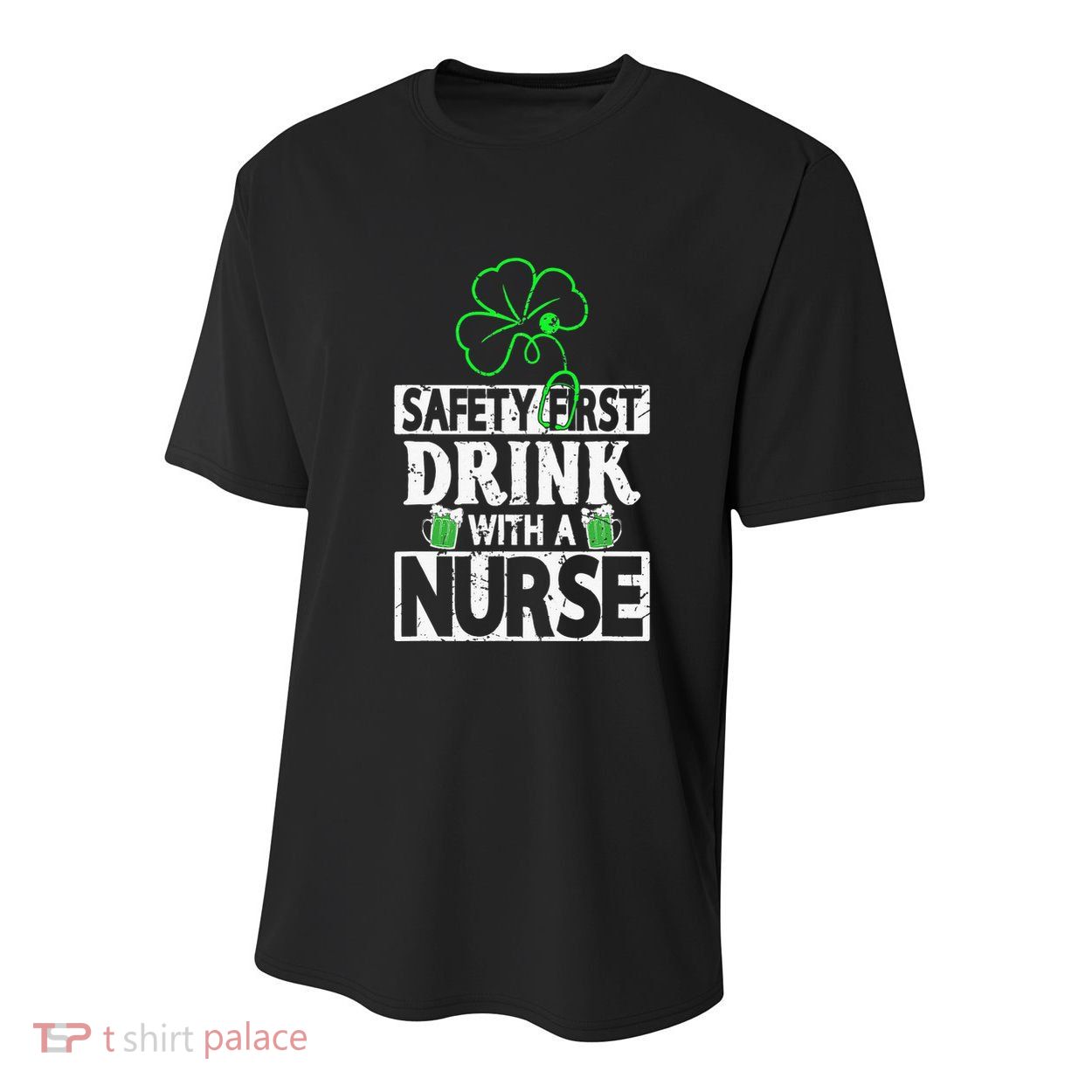 Safety first drink with a Nurse Shenanigan Clover Irishman Youth Performance Sprint T-Shirt