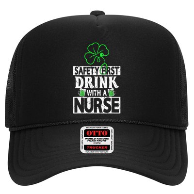 Safety first drink with a Nurse Shenanigan Clover Irishman Trucker Hat