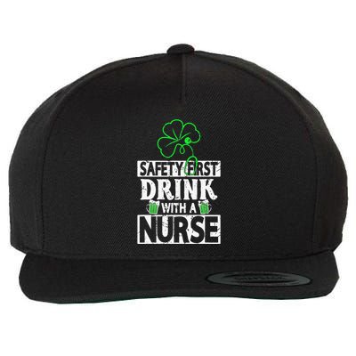 Safety first drink with a Nurse Shenanigan Clover Irishman Wool Snapback Cap