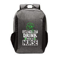Safety first drink with a Nurse Shenanigan Clover Irishman Vector Backpack