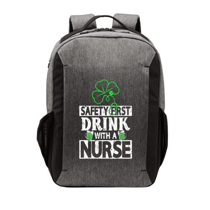 Safety first drink with a Nurse Shenanigan Clover Irishman Vector Backpack