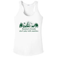 Smokey's Friends Don't Play With Matches Funny Saying Ladies PosiCharge Competitor Racerback Tank