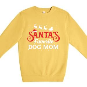 SantaS Favorite Dog Mom Christmas Party Gift Premium Crewneck Sweatshirt