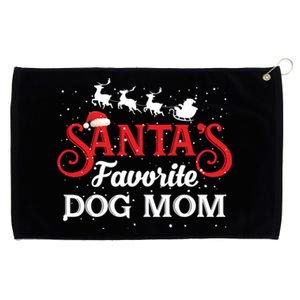 SantaS Favorite Dog Mom Christmas Party Gift Grommeted Golf Towel