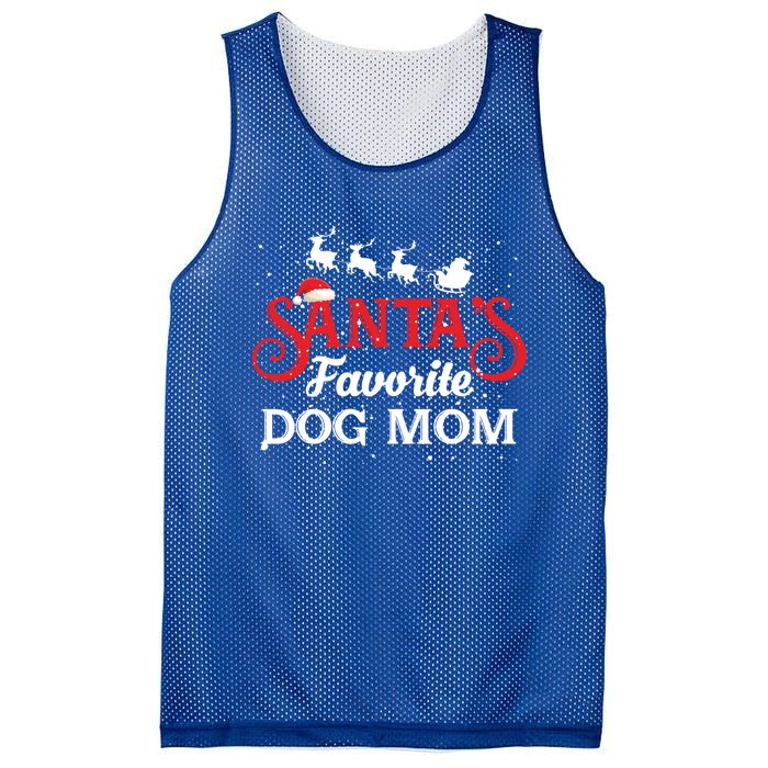 SantaS Favorite Dog Mom Christmas Party Gift Mesh Reversible Basketball Jersey Tank