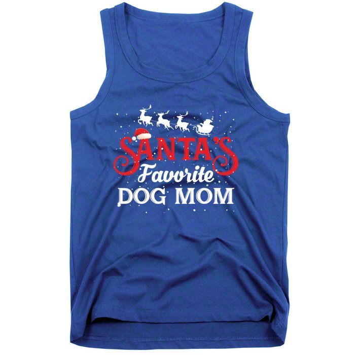 SantaS Favorite Dog Mom Christmas Party Gift Tank Top