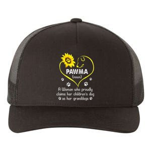 Sunflower Funny Dog Lover Pawma Mother's Day Yupoong Adult 5-Panel Trucker Hat