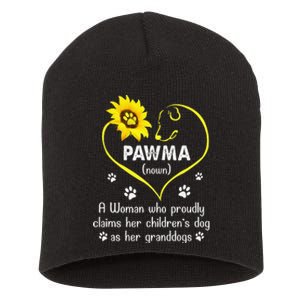 Sunflower Funny Dog Lover Pawma Mother's Day Short Acrylic Beanie