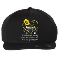 Sunflower Funny Dog Lover Pawma Mother's Day Wool Snapback Cap