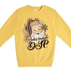 SantaS Favorite Dsp Leopard Hat Funny Santa Christmas Great Gift Premium Crewneck Sweatshirt