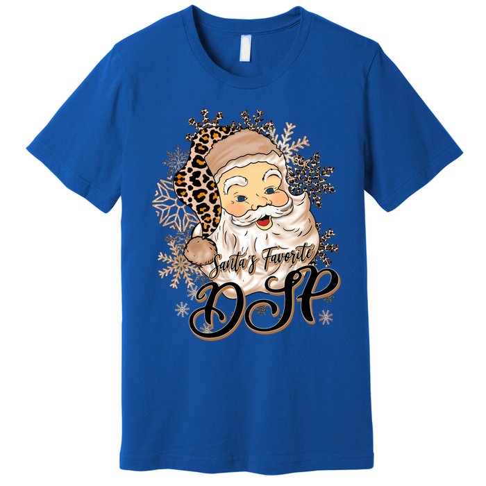 SantaS Favorite Dsp Leopard Hat Funny Santa Christmas Great Gift Premium T-Shirt