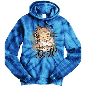 SantaS Favorite Dsp Leopard Hat Funny Santa Christmas Great Gift Tie Dye Hoodie