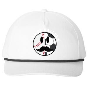 Smile Face Dad Of Ballers Baseball Soccer Player Fathers Day Gift Snapback Five-Panel Rope Hat