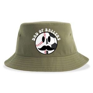 Smile Face Dad Of Ballers Baseball Soccer Player Fathers Day Gift Sustainable Bucket Hat