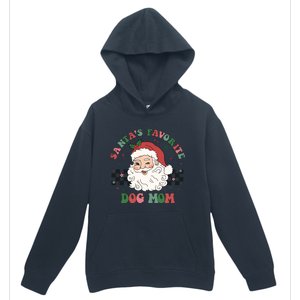 SantaS Favorite Dog Mom Retro Groovy Paws Christmas Santa Funny Gift Urban Pullover Hoodie