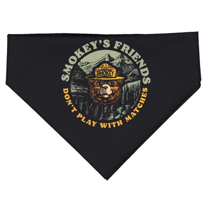 SmokeyS Friends DonT Play With Matches Retro USA-Made Doggie Bandana