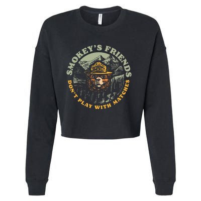 SmokeyS Friends DonT Play With Matches Retro Cropped Pullover Crew