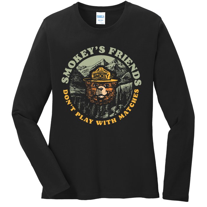 SmokeyS Friends DonT Play With Matches Retro Ladies Long Sleeve Shirt