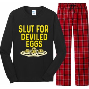 Slut For Deviled Eggs Long Sleeve Pajama Set