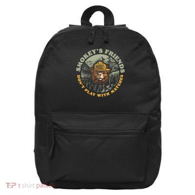 Smokey's Friends Don't Play With Matches Retro Smokey Bear 16 in Basic Backpack