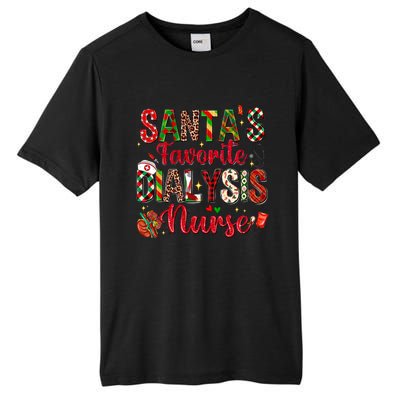 SantaS Favorite Dialysis Nurse Buffalo Plaid Christmas Swea Tall Fusion ChromaSoft Performance T-Shirt