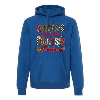 SantaS Favorite Dialysis Nurse Buffalo Plaid Christmas Swea Premium Hoodie