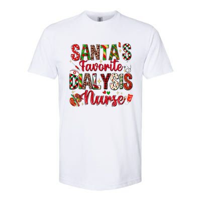 SantaS Favorite Dialysis Nurse Buffalo Plaid Christmas Swea Softstyle CVC T-Shirt