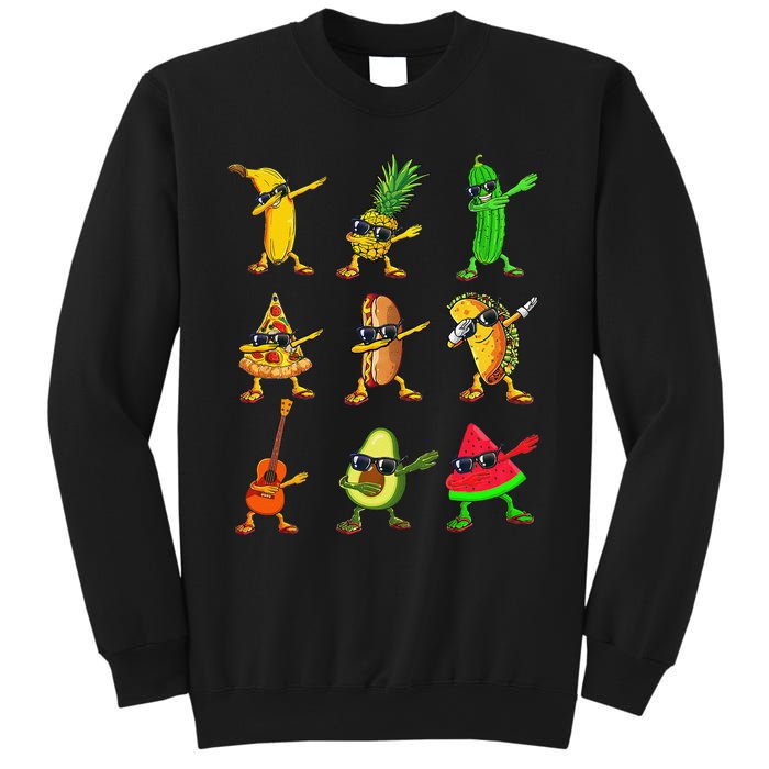 Summer Fruit Dabbing Banana Pineapple Pizza Watermelon Sweatshirt