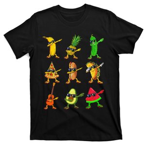 Summer Fruit Dabbing Banana Pineapple Pizza Watermelon T-Shirt