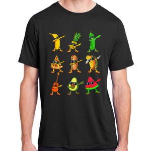 Summer Fruit Dabbing Banana Pineapple Pizza Watermelon Adult ChromaSoft Performance T-Shirt