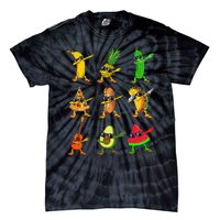 Summer Fruit Dabbing Banana Pineapple Pizza Watermelon Tie-Dye T-Shirt