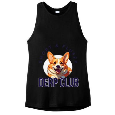 Short & Fluffy Derp Club For Corgis Ladies PosiCharge Tri-Blend Wicking Tank