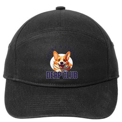 Short & Fluffy Derp Club For Corgis 7-Panel Snapback Hat
