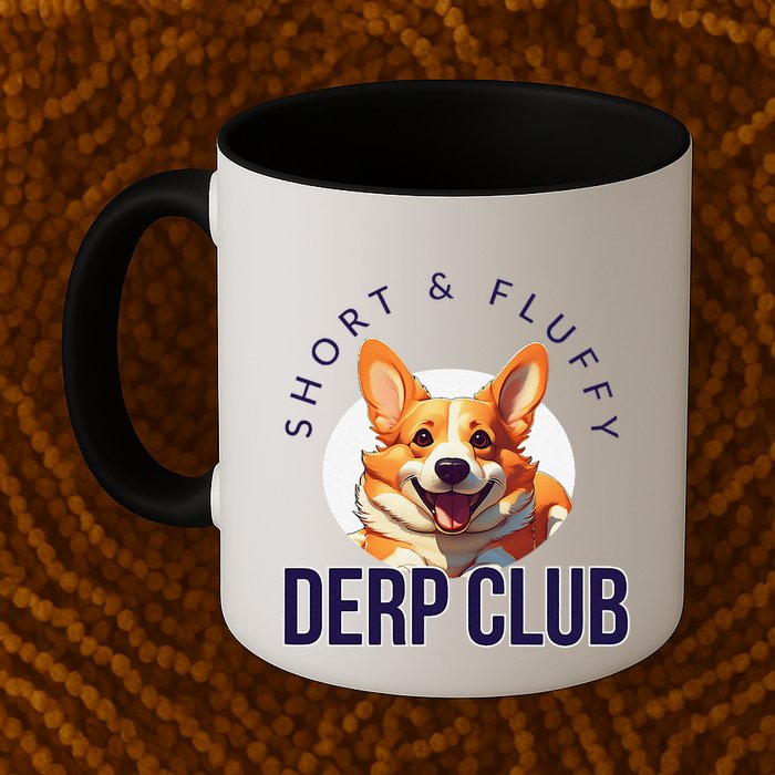 Short & Fluffy Derp Club For Corgis Mug