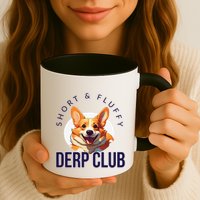Short & Fluffy Derp Club For Corgis Mug