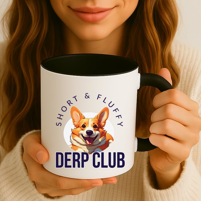 Short & Fluffy Derp Club For Corgis Mug