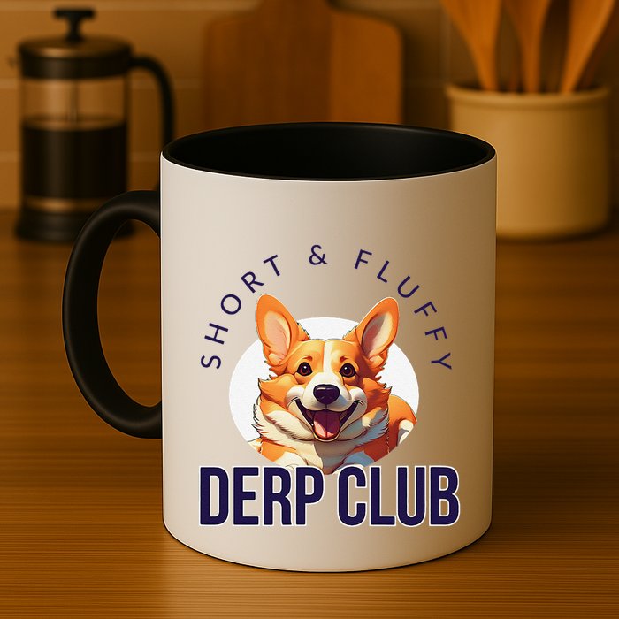 Short & Fluffy Derp Club For Corgis Mug