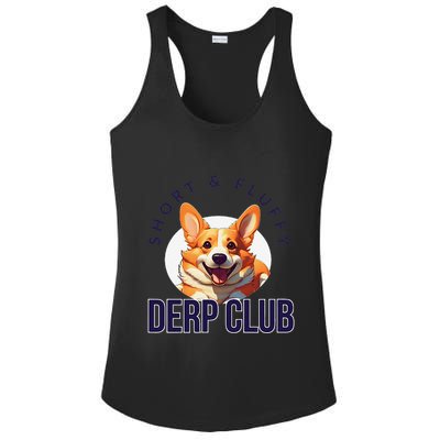 Short & Fluffy Derp Club For Corgis Ladies PosiCharge Competitor Racerback Tank