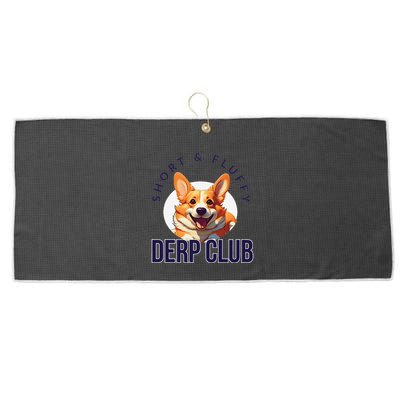Short & Fluffy Derp Club For Corgis Large Microfiber Waffle Golf Towel