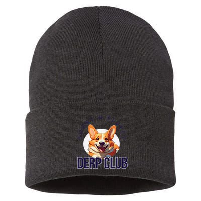 Short & Fluffy Derp Club For Corgis Sustainable Knit Beanie