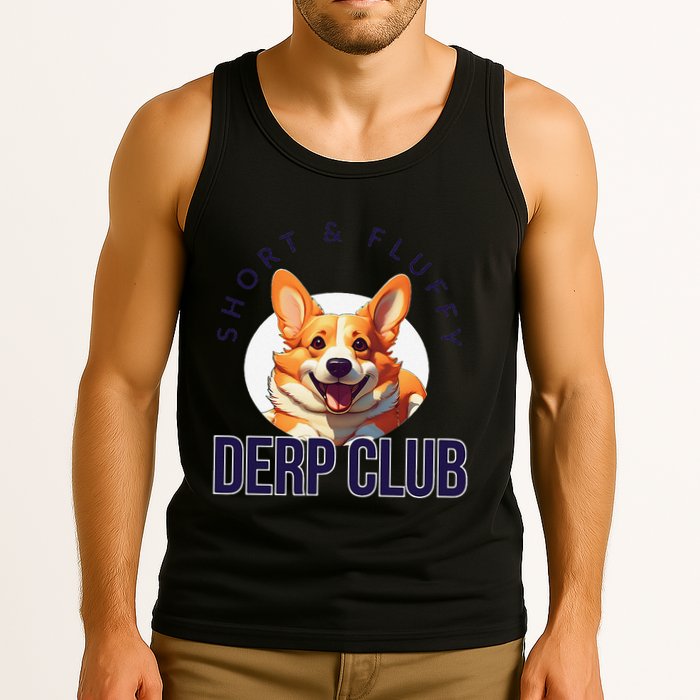 Short & Fluffy Derp Club For Corgis Tank Top